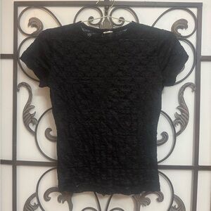 Elegant Black Lace Women's Top 90s Y2K Goth Grunge Romantic Soft Gamine Kibbe